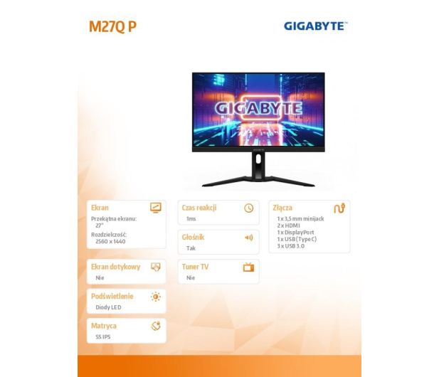 GIGABYTE Gigabyte 27" IPS M27Q P EK Gaming - 738966 - zdjęcie 14